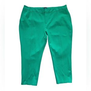 Eloquii Ultimate Stretch Suit Pintuck Pant - vivid emerald green - size 28 EUC